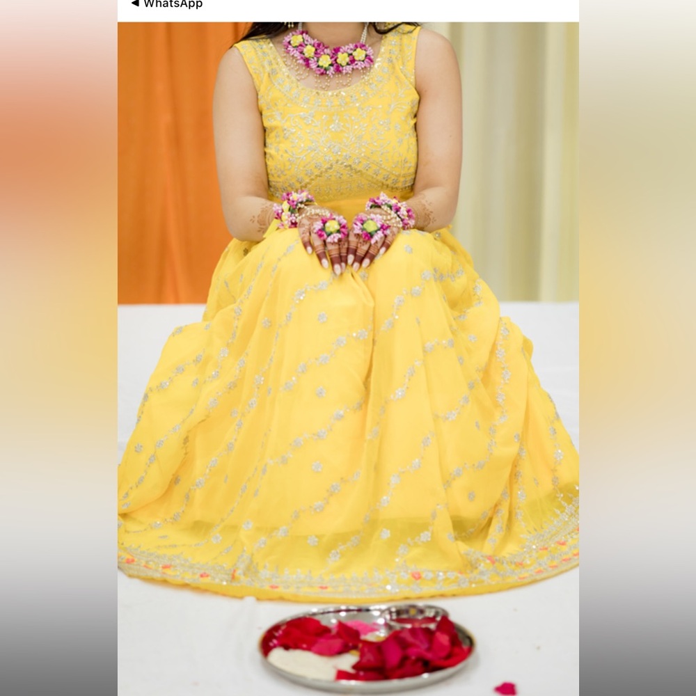 Yellow haldi lehnga